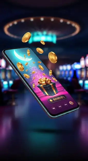 Exclusive Wolf Winner Casino welcome bonus package on a mobile interface with free spins on Wolf Saga, showcasing a generous offer for new players.