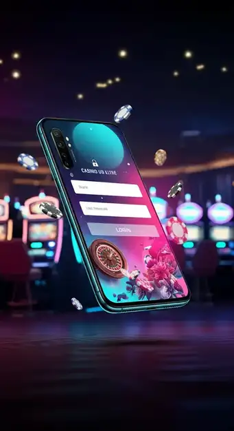 Wolf Winner Casino login screen showing username and password fields with a wolf mascot background
